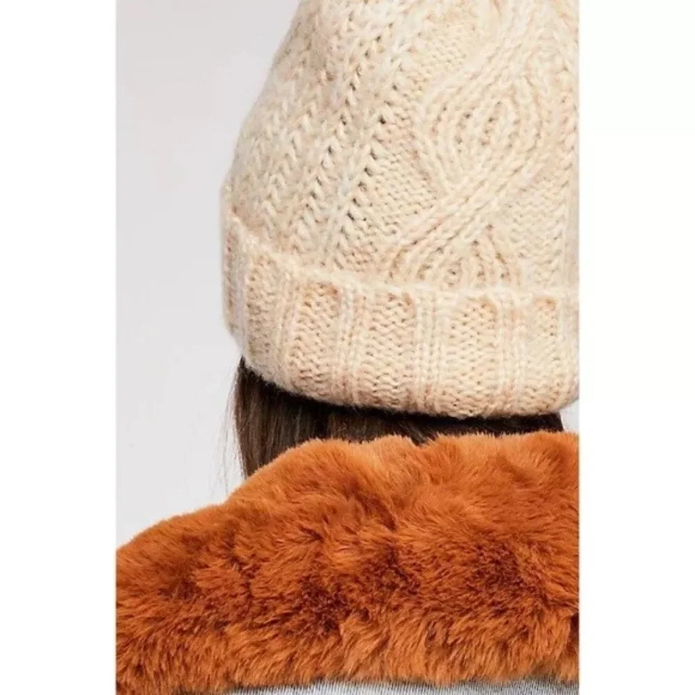 Free People Harlow cable knit beanie